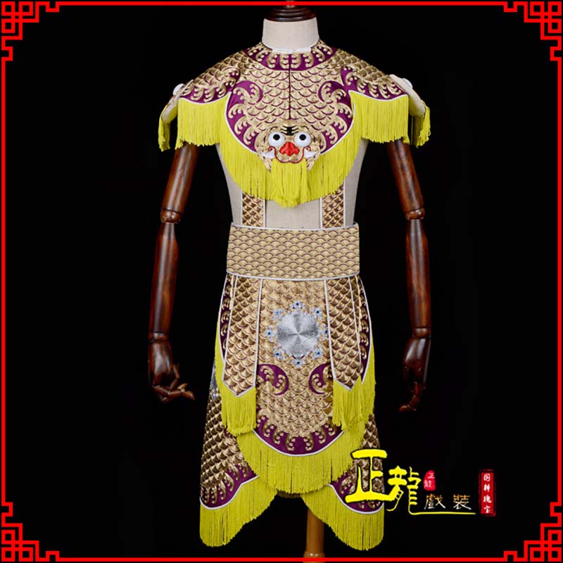 阿鲁科尔沁旗武将士兵云肩鱼鳞侉子